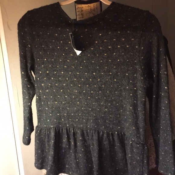 Cardigan gold dots dark grey color M - Picture 4 of 5